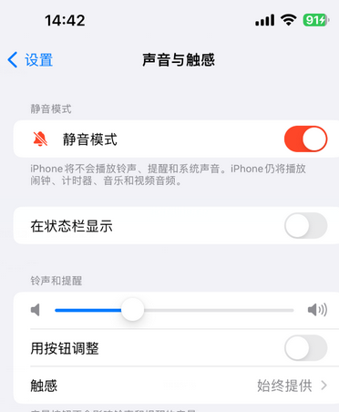 槐荫苹果15Pro维修网点分享iPhone15Pro系列机型中隐藏静音图标 